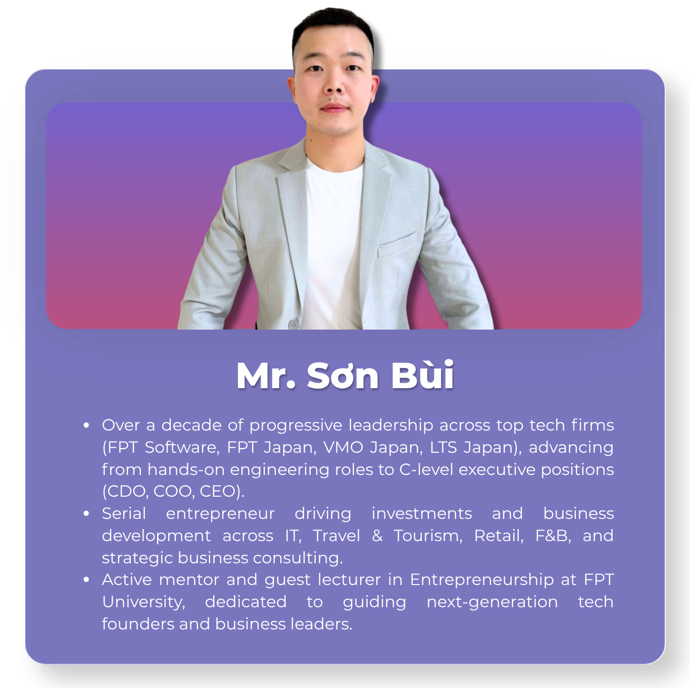 Mr. Sơn Bùi - Board of Mentors